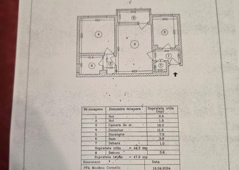 Apartament cu 2 camere semidecomandat în City Park Mall
