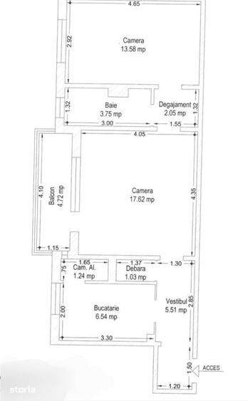 Apartament cu 2 camere în Central