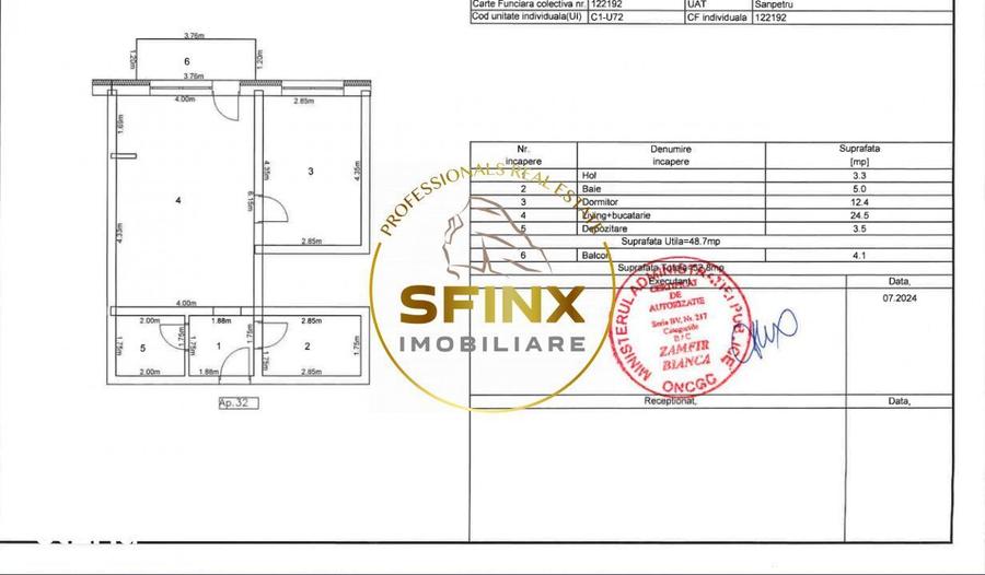 Apartament cu 2 camere în Sânpetru