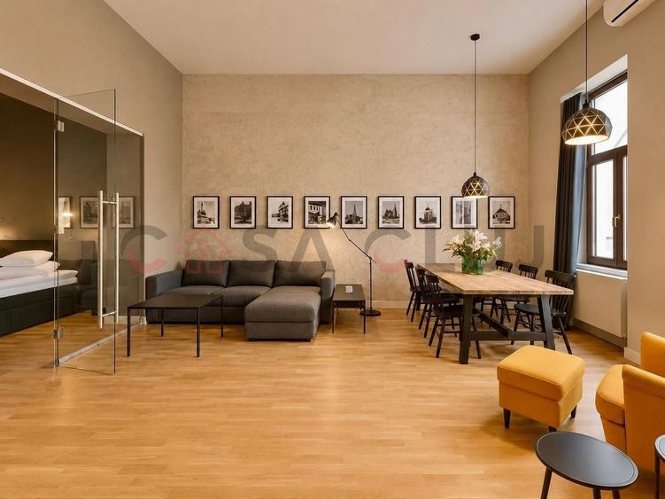 Apartament cu 3 camere semidecomandat, mobilat în Central