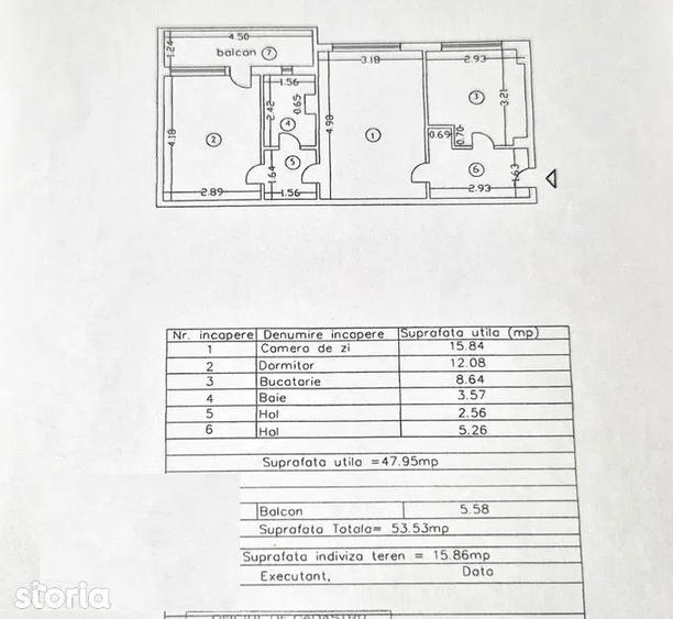 Apartament cu 2 camere în Tineretului