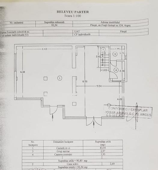 Spațiu comercial, de 376 mp, în Frații Golești