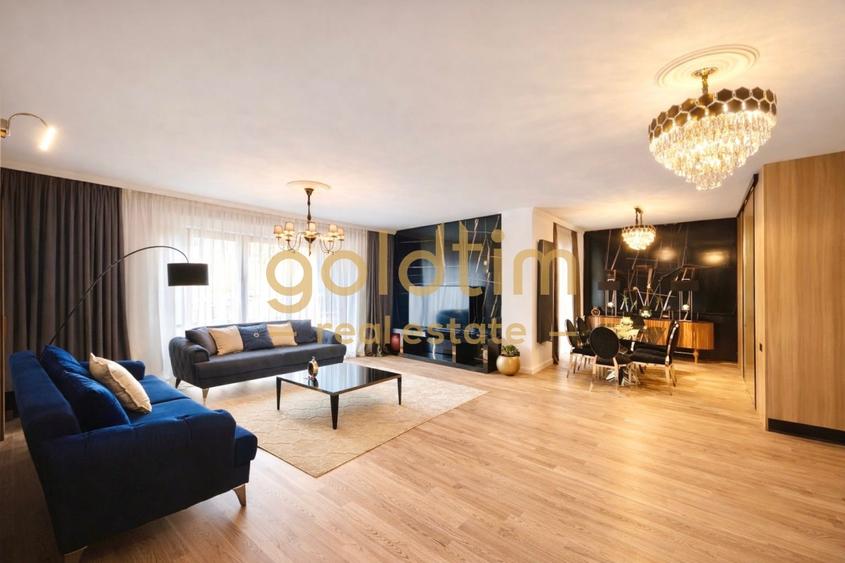 Apartament cu 4 camere semidecomandat, mobilat în Herăstrău