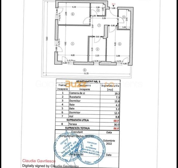 Apartament cu 3 camere în Pipera