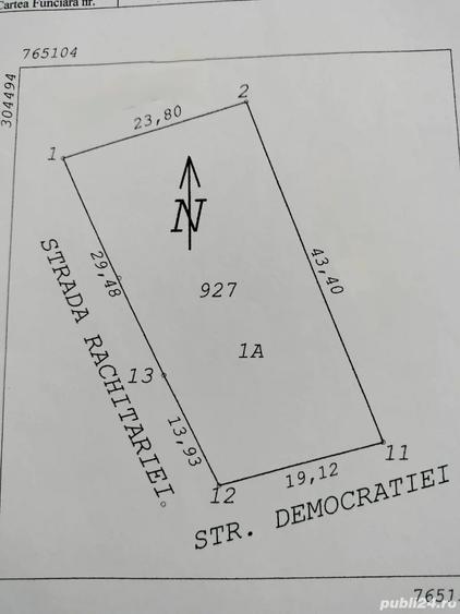 Teren de 927 mp, în Central