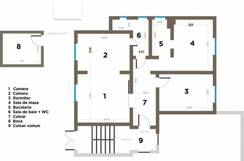 Apartament cu 3 camere semidecomandat în Eminescu
