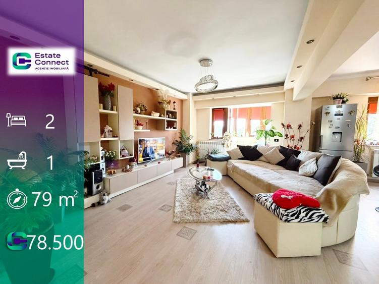Apartament cu 2 camere semidecomandat în Intim