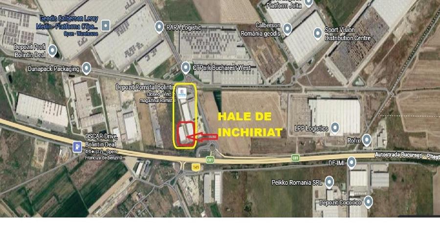 Spațiu industrial, de 4,700 mp, în Bolintin-Deal