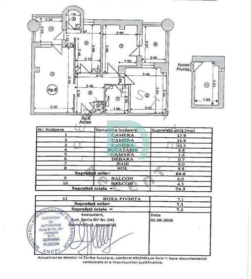 Apartament cu 3 camere decomandat în Centrul Civic