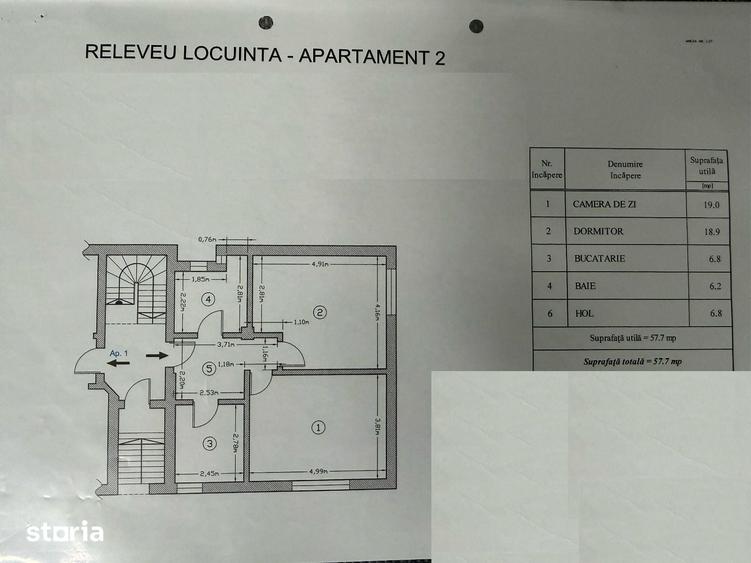 Apartament cu 2 camere în Militari
