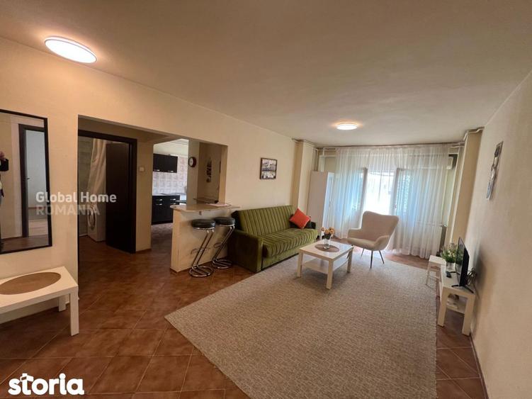 Apartament cu 2 camere semidecomandat, mobilat în Decebal