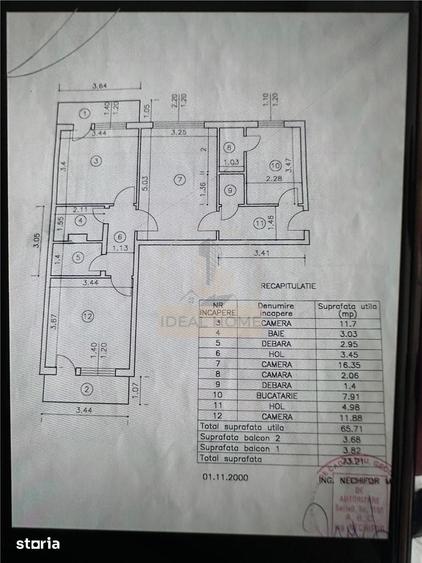 Apartament cu 3 camere semidecomandat în Podu Roș