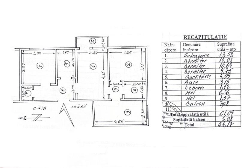 Apartament cu 4 camere în Micro 39