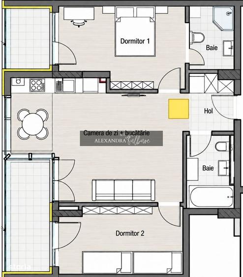 Apartament cu 3 camere în Gheorgheni