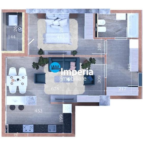 Apartament cu 2 camere decomandat în Copou