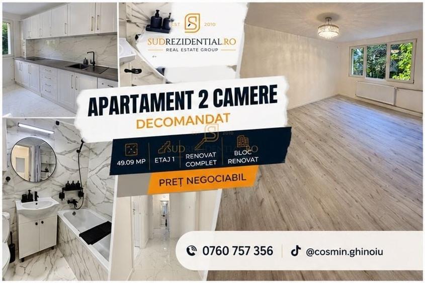 Apartament cu 2 camere decomandat în Berceni