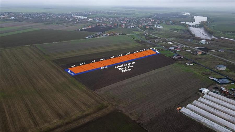 Teren Construcții intravilan de 5495 mp, în Belciugatele