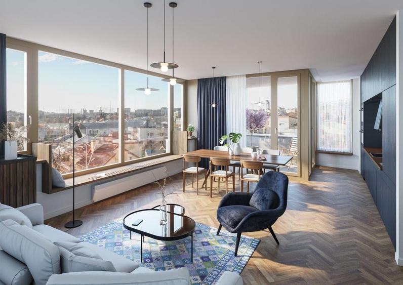Apartament cu 3 camere semidecomandat în Știrbei Vodă
