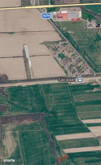 Teren de 1046 mp, în Saca
