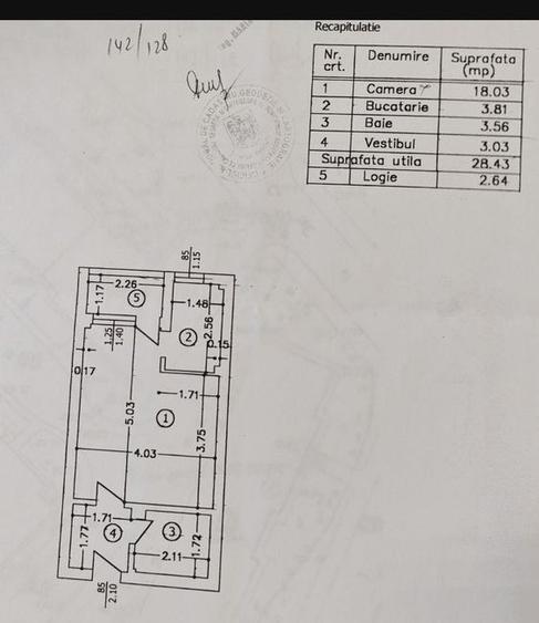 Garsonieră semidecomandată în Teiul Doamnei