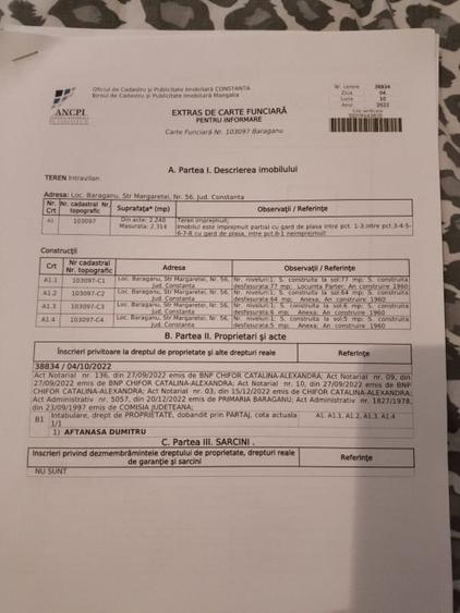 Casă individuală cu 4 camere cu Teren 2314 Mp în Bărăganu