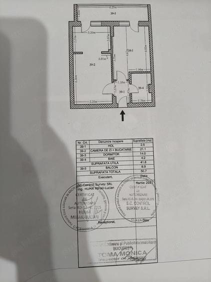 Apartament cu 2 camere semidecomandat în Central