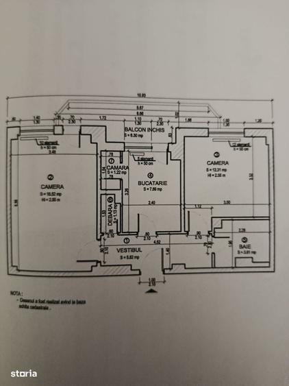 Apartament cu 2 camere decomandat în Moșilor