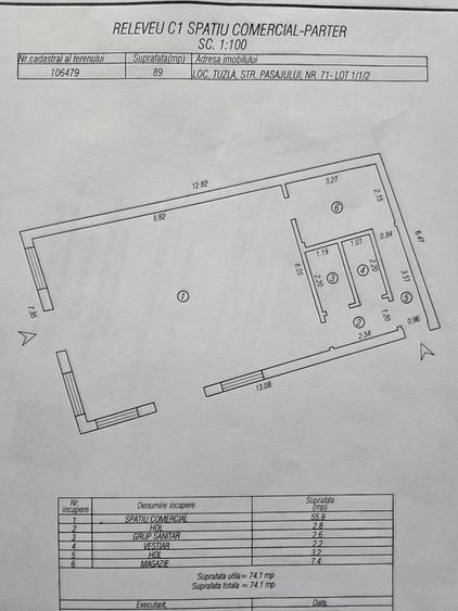 Spațiu comercial, de 89 mp, în Tuzla