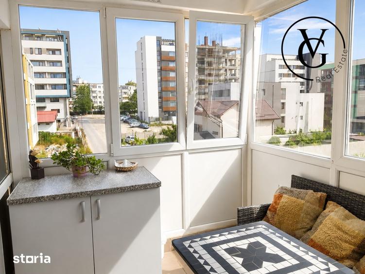 Apartament cu 2 camere semidecomandat, mobilat în Central