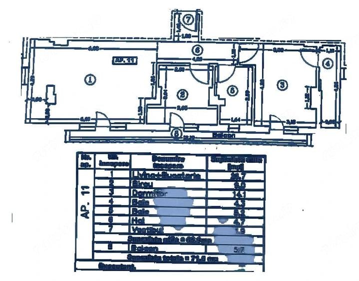 Apartament cu 3 camere decomandat în Central