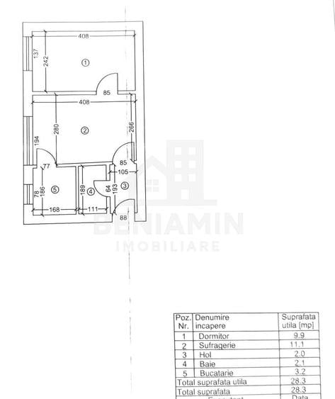 Apartament 2 camere Parter Valea Rosie 28mp -teava de gaze - 2