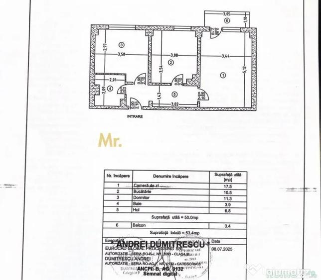 Apartament cu 2 camere decomandat în Banat