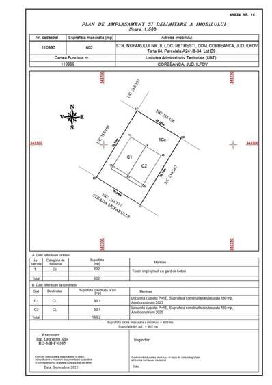 Casă cu 4 camere cu Teren 301 Mp în Corbeanca
