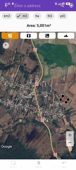 Teren Construcții intravilan de 5000 mp, în Olteni (Lucieni)