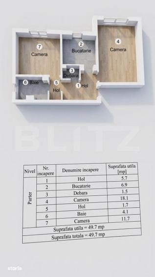 Apartament cu 2 camere decomandat în Complex Studențesc