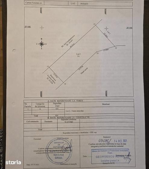 Teren de 820 mp, în Trivale