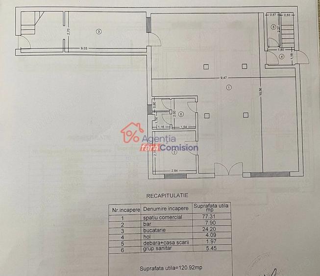 Spațiu comercial, de 114 mp, în Podul de Fier