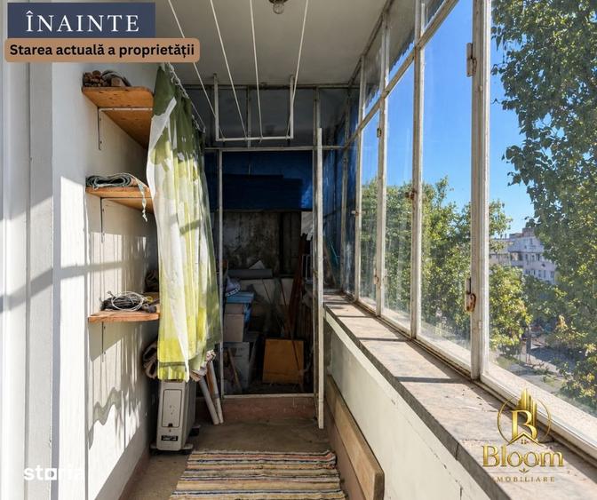 Apartament cu 2 camere semidecomandat în Țiglina 3