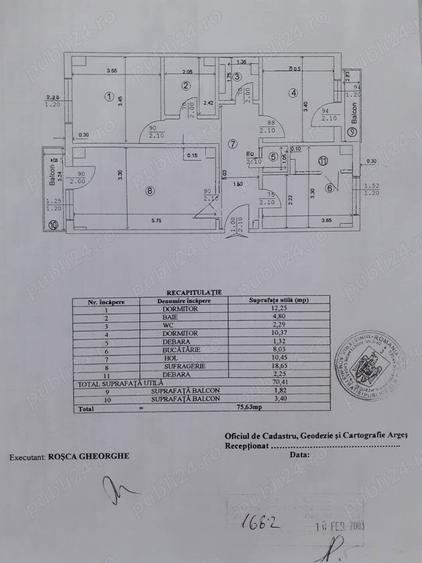 Apartament cu 3 camere decomandat în Prundu