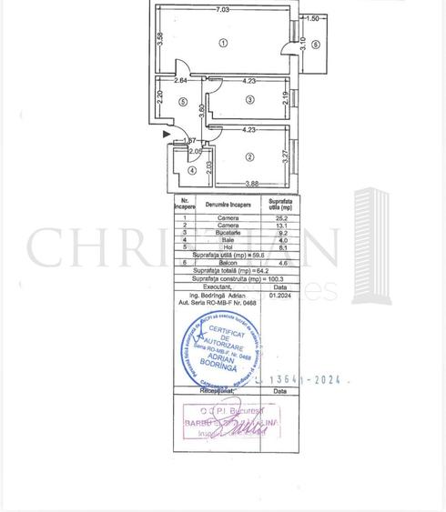 Apartament cu 2 camere decomandat, mobilat în Lujerului
