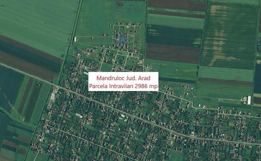 Teren intravilan rezidential de vânzare Manduloc, jud. Arad, - 2