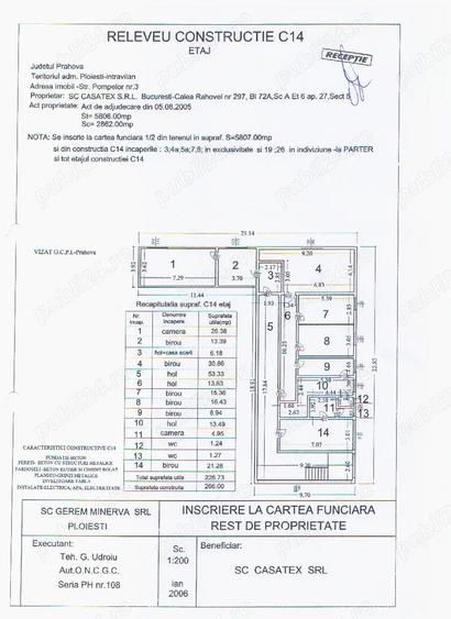 Inchiriez spatiu birouri Ploiesti 130 mp, tot etajul, strada Pompelor nr 3 - 1