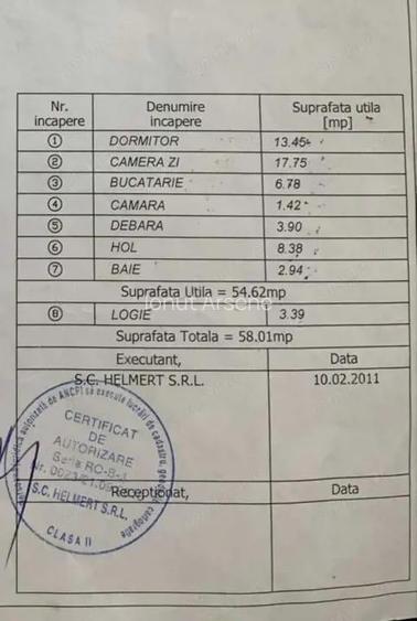 Narcisa, 2 camere la parter cu balcon intabulat