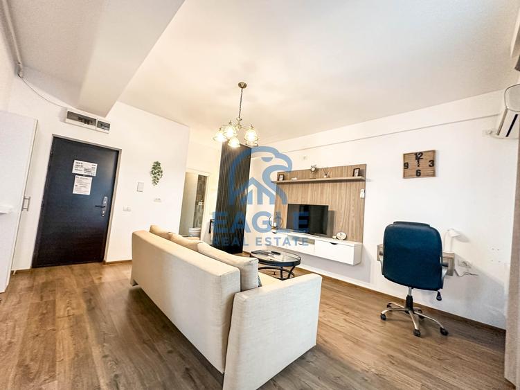 Apartament cu 2 camere nedecomandat, mobilat în Faleza Nord