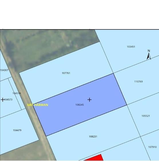 Teren intravilan de vanzare - Harman - 1000 mp - 1