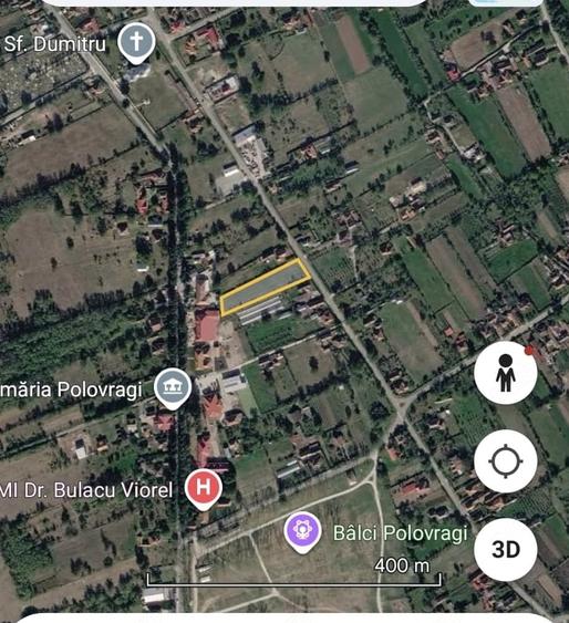 Teren de 3250 mp, în Polovragi