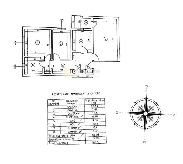 Pacurari - Petru Poni, 3 camere decomandat, amenajat, liber - 3
