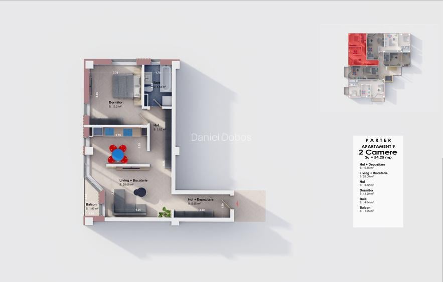 Apartament nou 54 mp, 2 camere, open-space, de vanzare, Profi Visan, Cod 158944 Apartament nou 54 mp, 2 camere, open-space, de vanzare, Profi Visan, Cod 158944