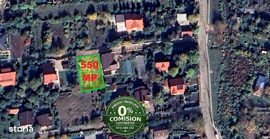 Teren intravilan 550 mp, cu toate utilitatile, zona CASTANILOR; - 2