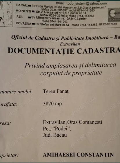 Teren de 3870 mp, în Coman
